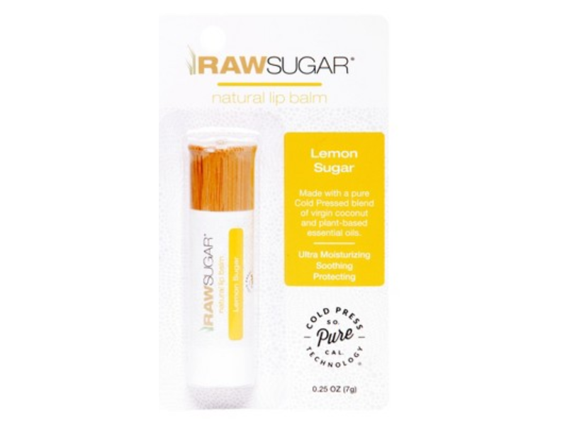 Raw Sugar Natural Lip Balm, Lemon Sugar, 0.25 oz