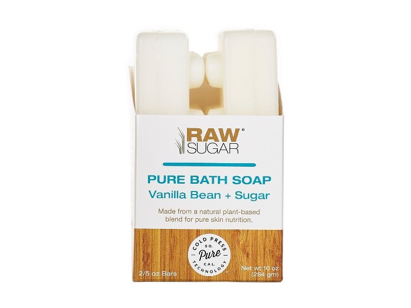 Raw Sugar Pure & Natural Bar Soap, Vanilla Bean + Sugar, 10 oz
