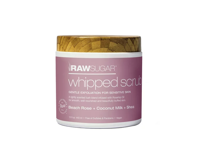 Raw Sugar Whipped Scrub, Beach Rose,15 fl oz