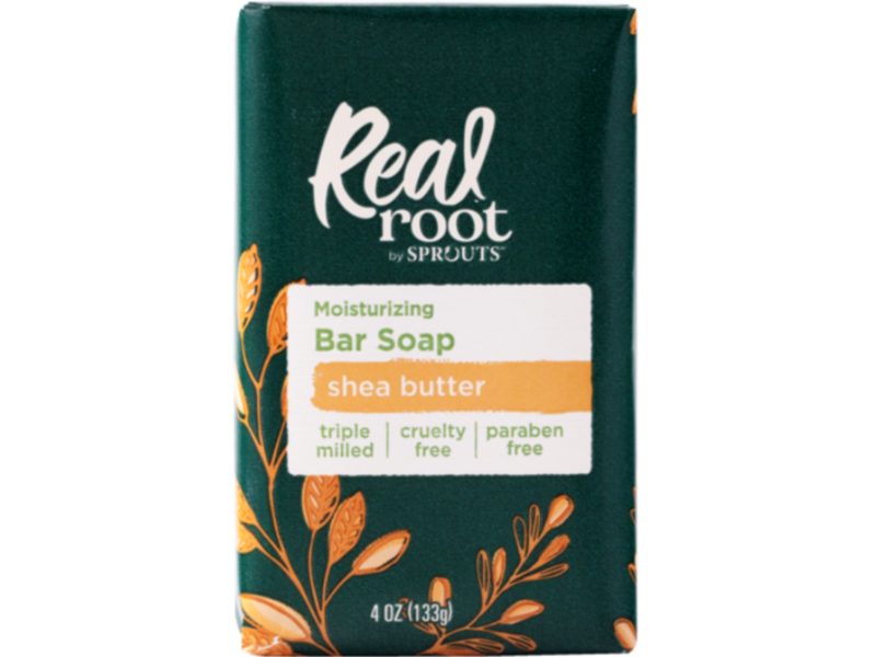 Real Root By Sprouts Moisturizing Bar Soap, Shea Butter, 4 oz/133 g