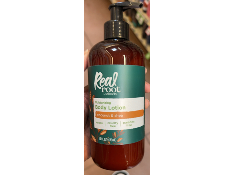 Real Root By Sprouts Moisturizing Body Lotion, Coconut & Shea, 16 fl oz/473 mL