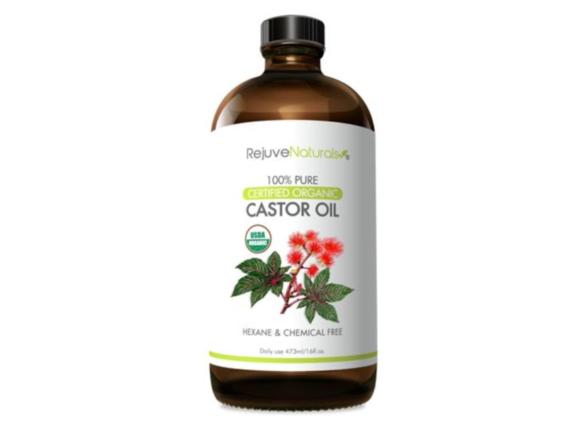RejuveNaturals 100% Pure Certified Organic Castor Oil, 16 fl oz