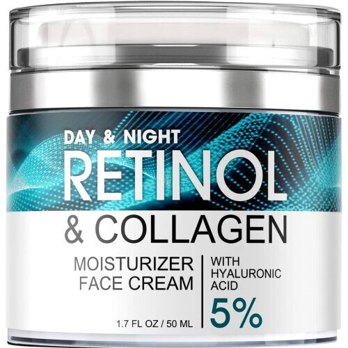 Retinol Cream For Face - Facial Moisturizer With Hyaluronic Acid And Collagen