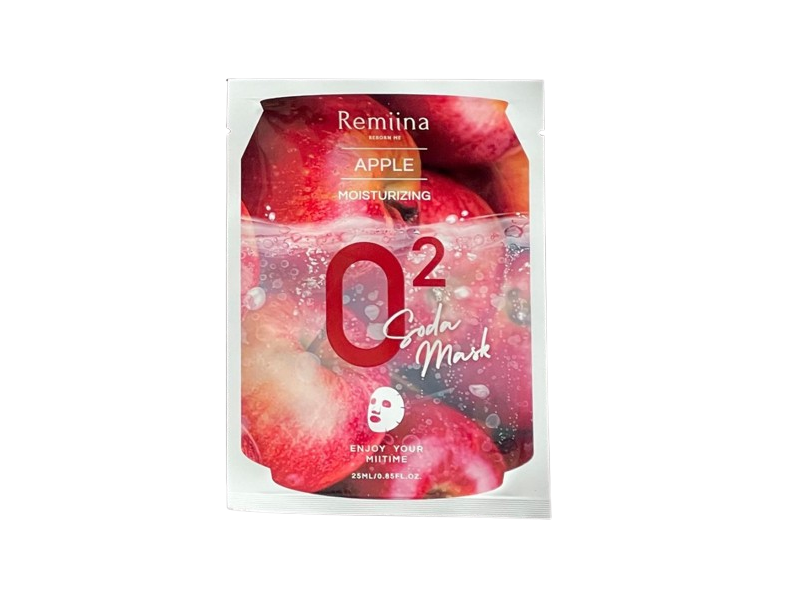 Remiina Reborn Me Moisturizing Soda Mask, Apple, 0.85 fl oz/25 mL