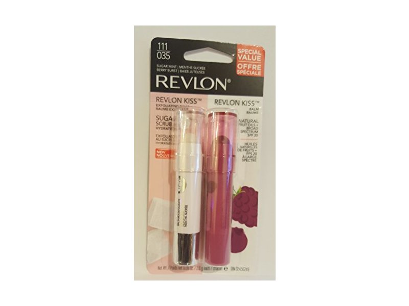 Revlon Kiss Balm Berry Burst + Revlon Kiss Sugar Scrub Sugar Mint Duo