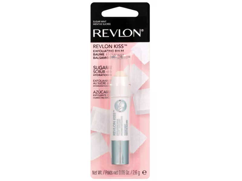 Revlon Kiss Sugar Scrub + Hydration Exfoliating Lip Balm, Sugar Mint, 2.6 g