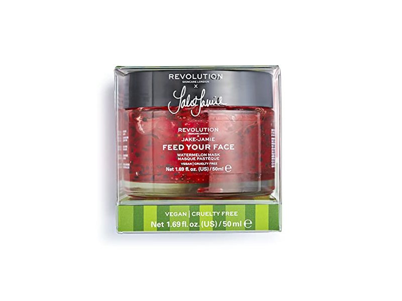Revolution X Jake Jamie Feed Your Face Hydrating Face Mask, Watermelon, 1.69 fl oz/50 mL