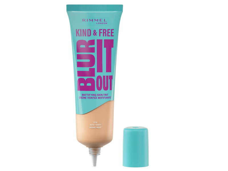 Rimmel London Blur It Out Mattifying Skin Tint, 010 Rose Ivory, 30 mL