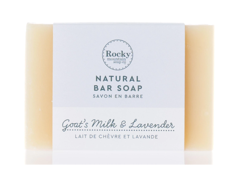 Rocky Mountain Natural Bar Soap, Goat's Milk & Lavender, 100 g