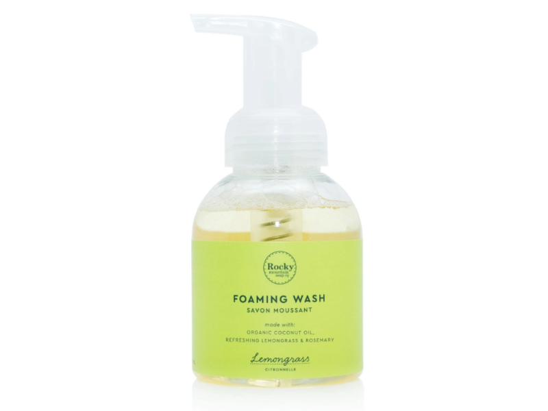 Rocky Mountain Soap Co Foaming Wash, Organic Coconut Oil + Lemongrass & Rosemary, 240 mL
