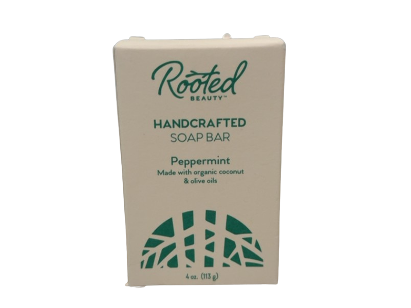 Rooted Beauty Handcrafted Soap Bar, Peppermint, 4 oz/113 g