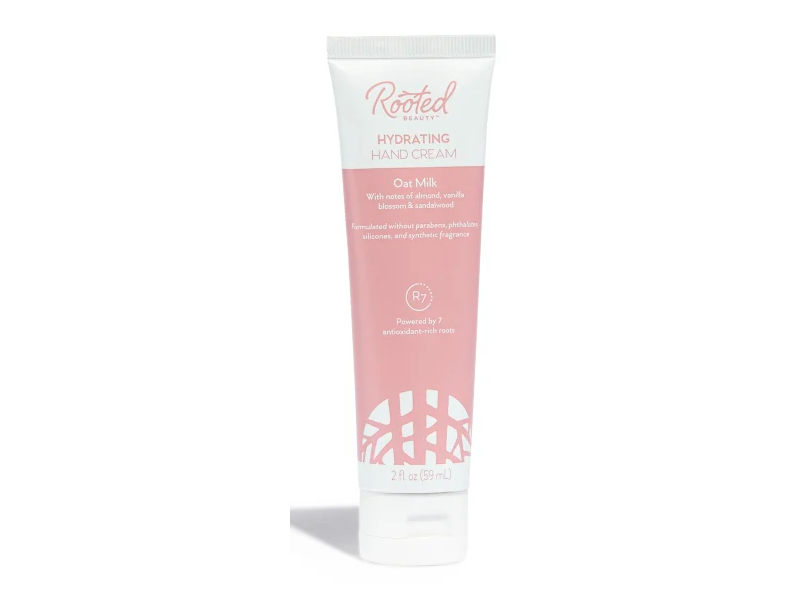 Rooted Beauty Hydrating Hand Cream, Rose Petal, R7, 2 fl oz/59 mL