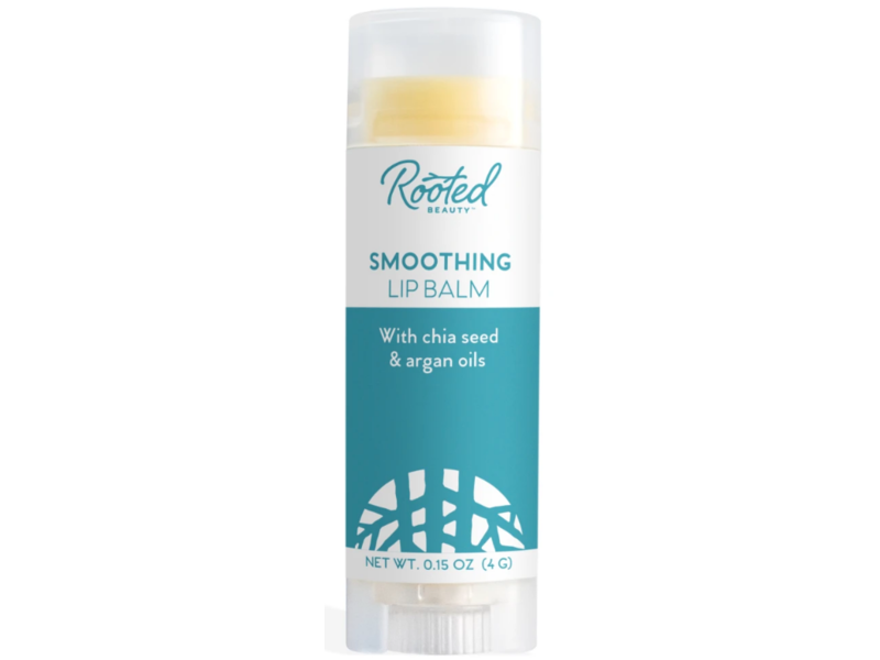 Rooted Beauty Smoothing Lip Balm, Chia Seeds & Argan Oils, Mint, 0.15 oz/4 g