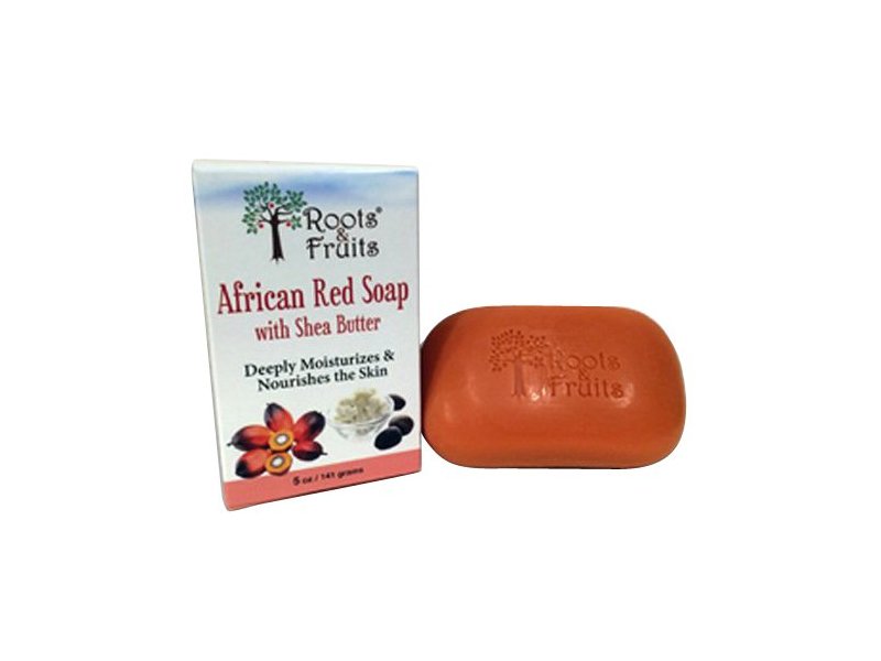Roots and Fruits African Red Soap, Shea Butter, 5 Ounce
