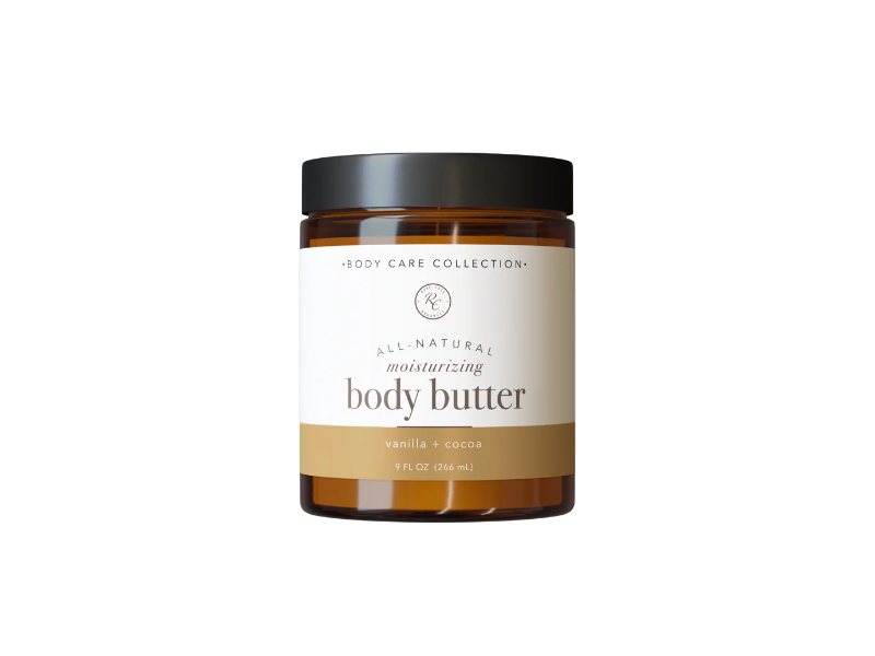 Rowe Casa Moisturizing Body Butter, Vanilla + Cocoa, 9 fl oz/266 mL