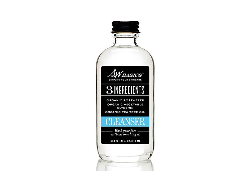S.W. Basics Cleanser (4.0 fl. oz.) - Natural Rosewater and Tea Tree Oil Face Wash