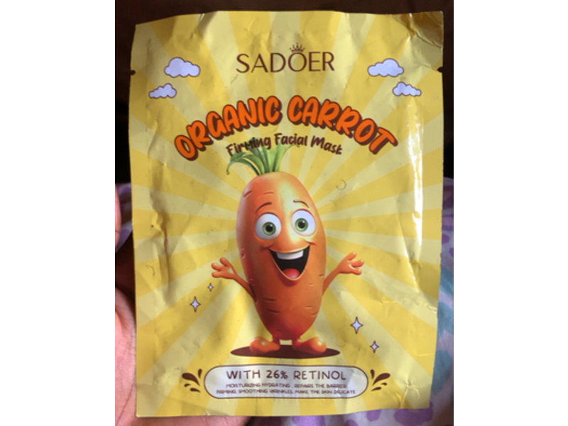 Sadoer Firming Facial Mask, Orange Carrot, 25 g