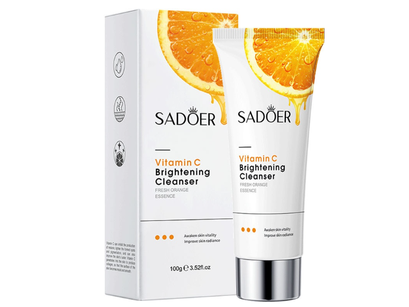 Sadoer Vitamin C Brightening Cleanser, Fresh Orange Essence, 3.52 fl oz/100 g