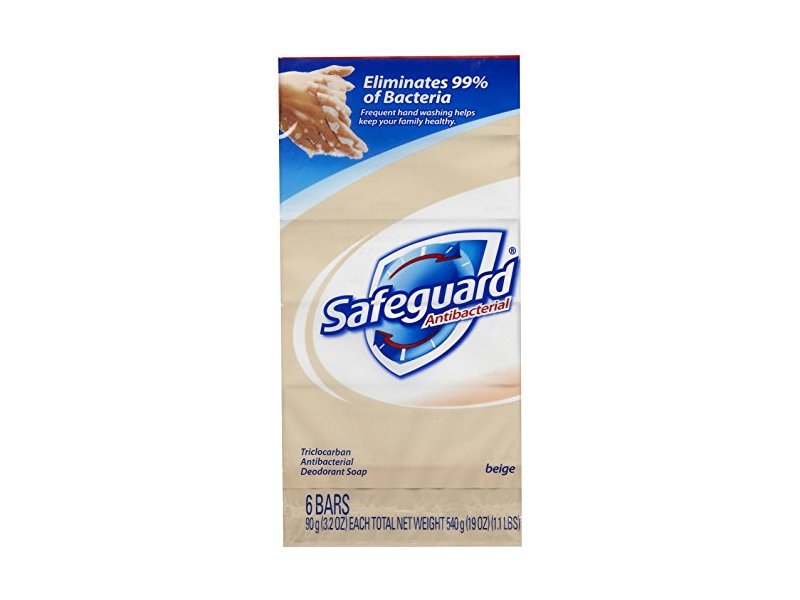 Safeguard Antibacterial Beige Deodorant Bar Soap - 3.2 oz - 6 ct
