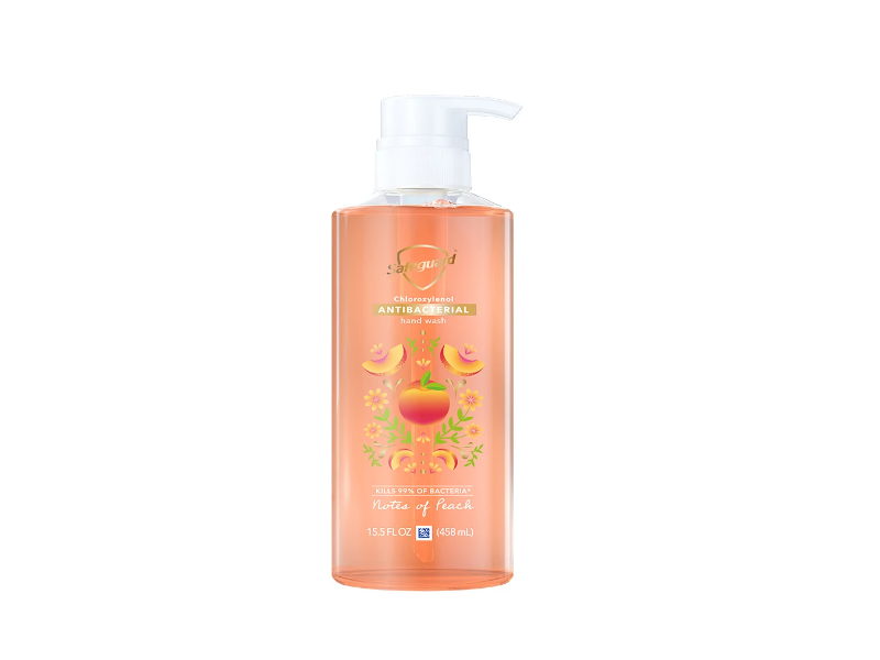 Safeguard Chloroxylenol Antibacterial Hand Wash, Notes Of Peach, 15.5 fl oz/458 mL