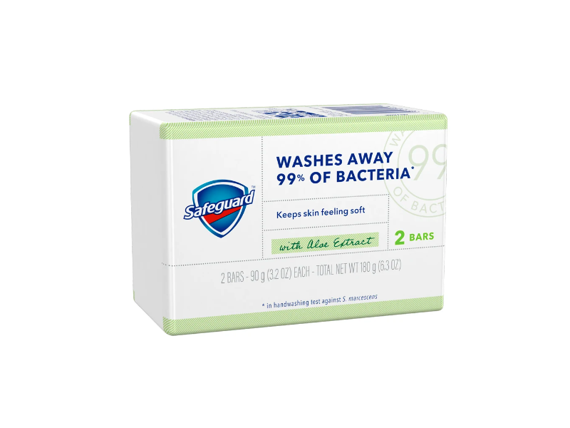 Safeguardna Bar Soap Washes Away, 3.2 oz/90 g, 2 Count