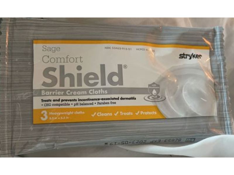 Sage Comfort Shield Barrier Cream Cloths, 3 Count