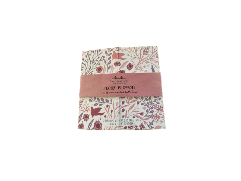 San Francisco Soap Company Bath Bars, Peony Blossom, 10 oz/284 g, Pack Of 2