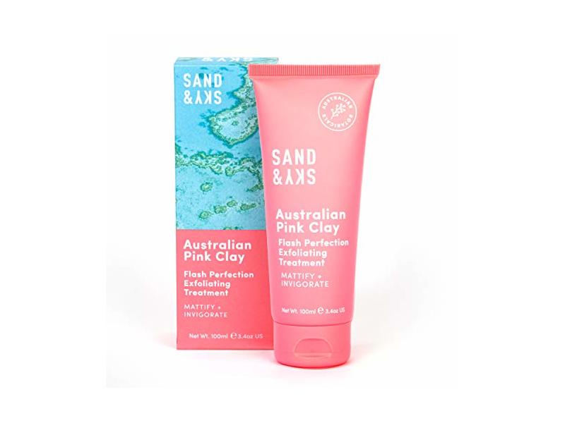 Sand & Sky Flash Perfection Exfoliating Treatment, Australian Pink Clay, 3.4 oz/100 ml