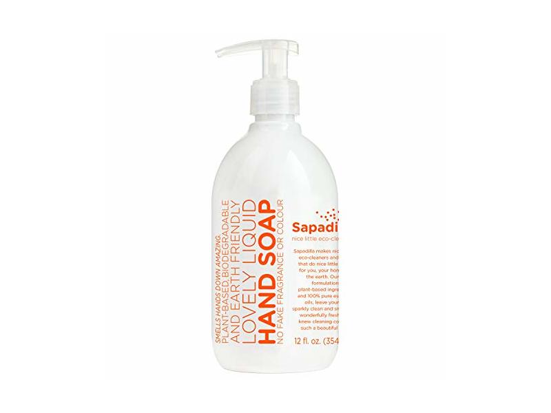 Sapadilla Liquid Hand Soap, Grapefruit + Bergamot Biodegradable, 12 fl oz/354 mL