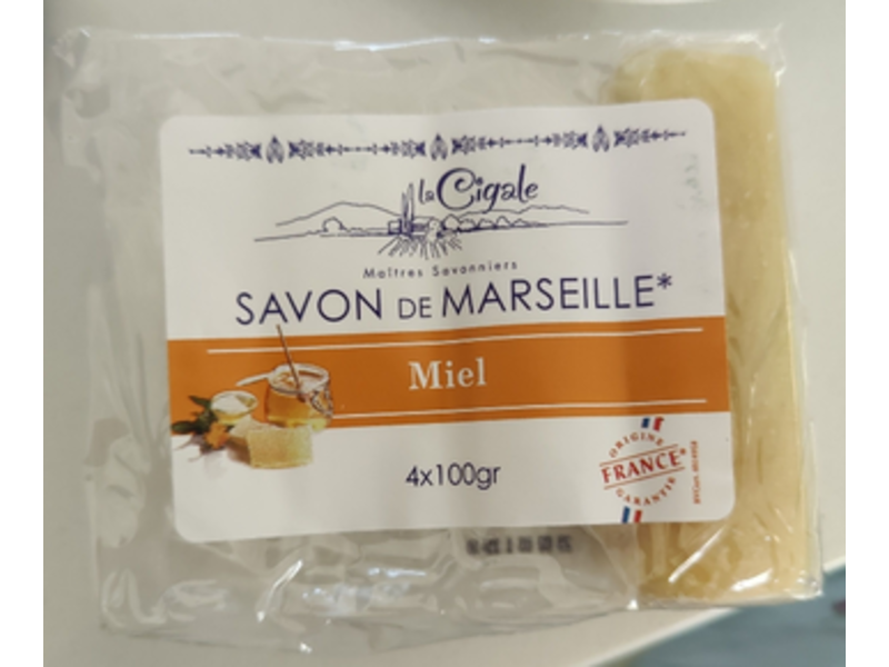 Savon De Marseille Bar Soap, Miel, 100 g
