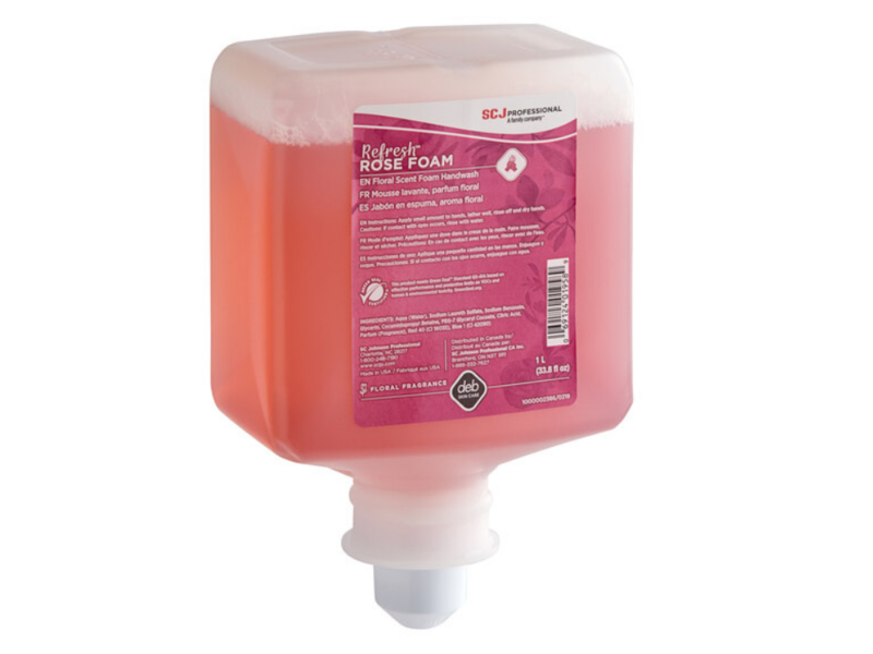 SC Johnson Professional Refresh Rose Foam EN Handwash, Floral Scent, 33.8 fl oz/1 L