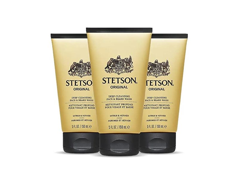 Scent Beauty Stetson Moisture Face & Beard Cream, Original, Citrus & Vetiver, 5 fl oz/150 mL, Pack Of 3