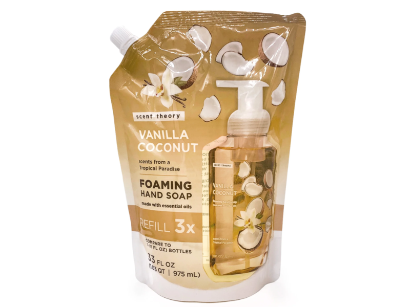 Scent Theory Foaming Hand Soap, Vanilla Coconut, 33 fl oz/975 mL