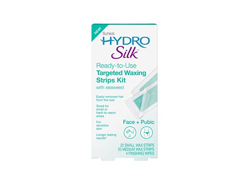 Schick Hydro Silk Targeted Waxing Strips Kit, Seaweed