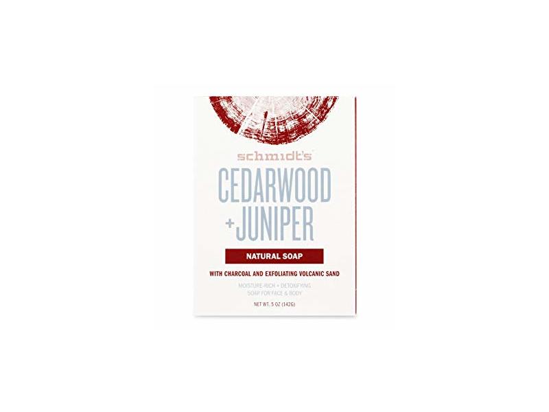 Schmidt's Deodorant Cedarwood Juniper Bar Soap, 5 oz