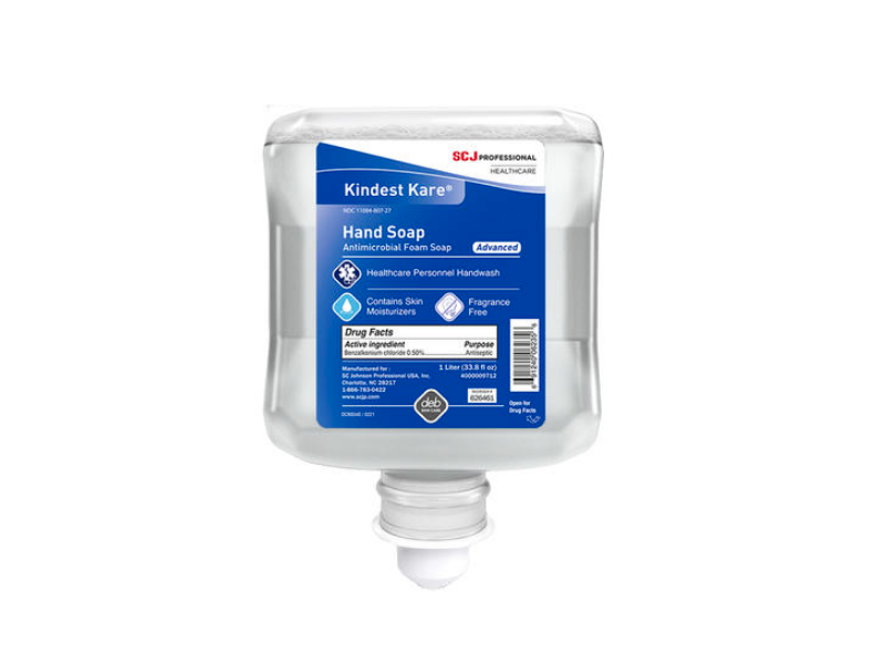 SCJ Professional Kindest Kare Antimicrobial Foam Hand Soap, Advanced, 1 L