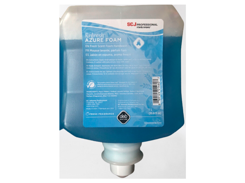 SCJ Professional Refresh Azure Foam Handwash, 33.8 fl oz/1 L