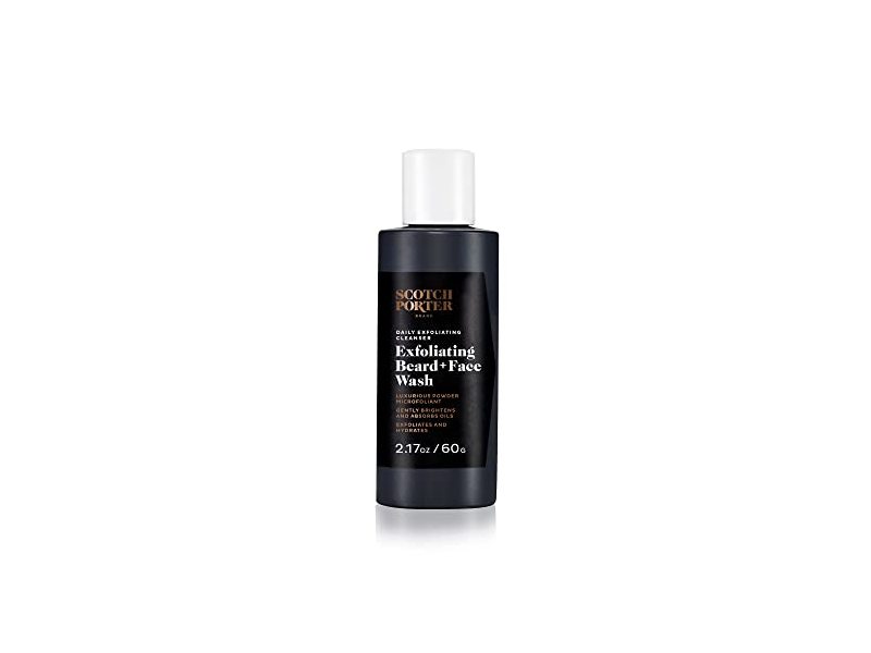 Scotch Porter Exfoliating Beard Wash & Face Wash, 2.17 oz/60 g
