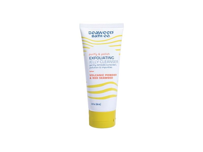 Seaweed Bath Co. Purify & Polish Exfoliating Jelly Cleanser, Volcanic Powder & Red Seaweed, 3.0 fl oz/88 mL