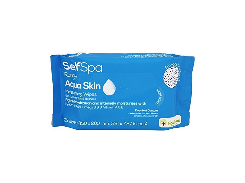 Self Spa Range Aqua Skin Moisturizing Wipes, 25 ct