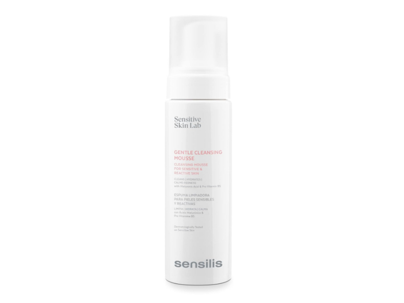 Sensilis Sensitive Skin Lab Gentle Cleansing Mousse, Hyaluronic Acid & Pro Vitamin B5, 6.76 fl oz/200 mL