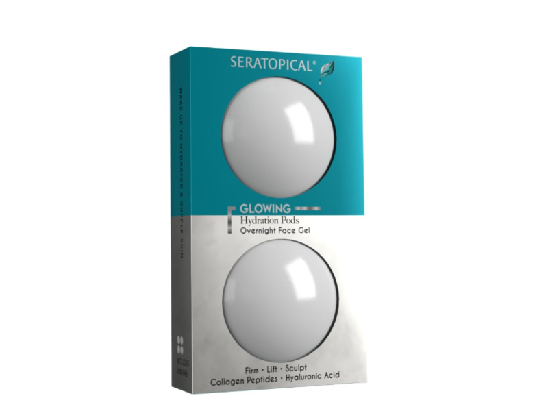 Seratopical Glowing Hydration Pods Overnight Face Gel, 4 Count