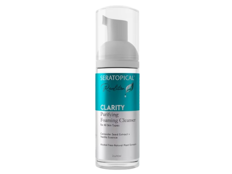 Seratopical Revolution Clarity Purifying Foaming Cleanser, Coriander Seed Extract & Vanilla Essence, 2 oz/60 mL