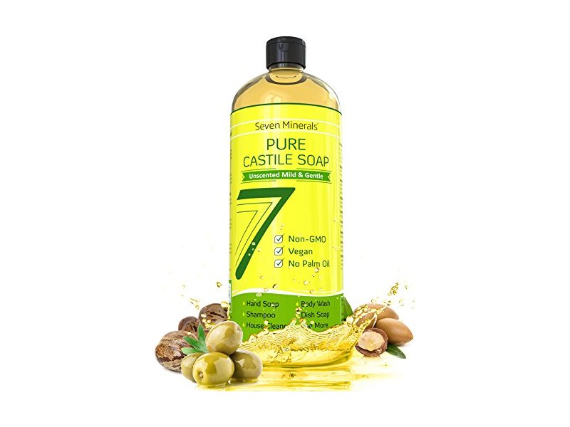 Seven Minerals Pure Castile Soap Unscented & Gentle 33.8 oz.