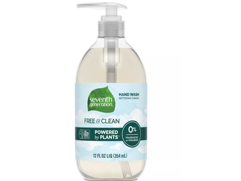 Seventh Generation Hand Wash, Free & Clean, 12 fl oz/354 mL, Pack Of 8
