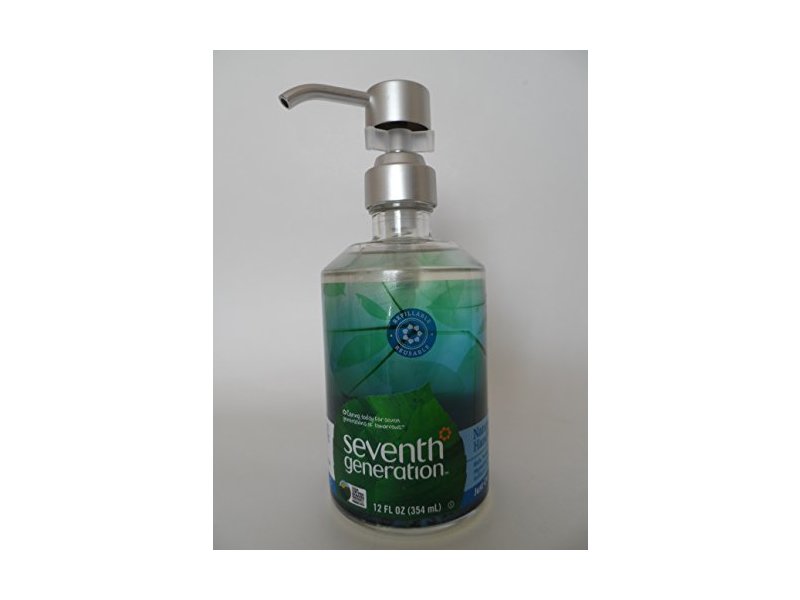 Seventh Generation Natural Hand Wash, Just Clean Unscented in Glass Refillable Dispenser, 12.0 fl oz