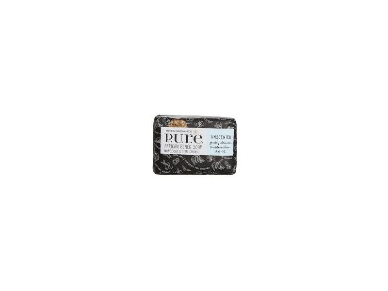 Shea Radiance P.U.R.E. African Black Soap, Unscented, 5 oz
