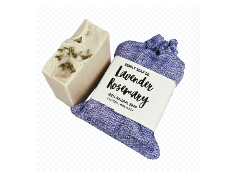 Shmily Soap Co. Natural Soap Bar, Lavender & Rosemary, 6 oz/170 g