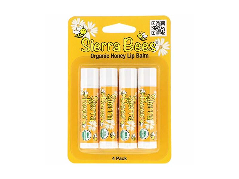 Sierra Bees Organic Lip Balms Honey 4 Pack 15 oz 4 25 g Each