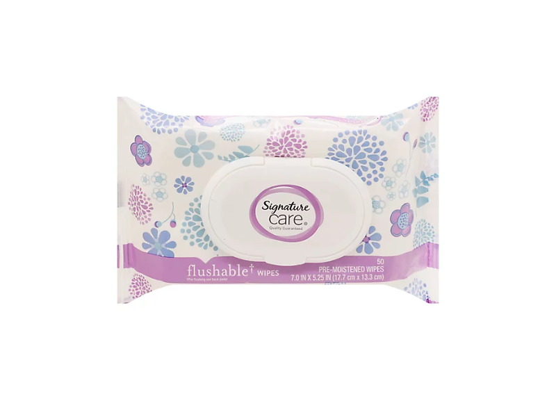 Signature Care Flushable Wipes, 50 Count